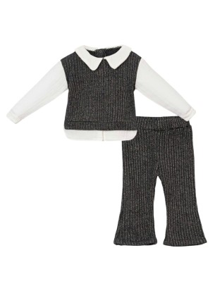 Βρεφικό Σετ Για Κορίτσι 6-24 Μηνών Ανθράκι 