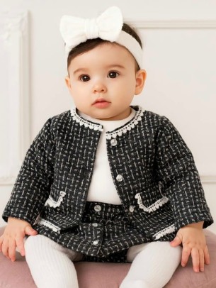 Βρεφικό Σετ 3Τμχ Για Κορίτσι 6-18 Μηνών Γκρι