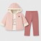 Βρεφικό Σετ με Φλις 3Τμχ Για Κορίτσι 6-24 Μηνών Ροζ