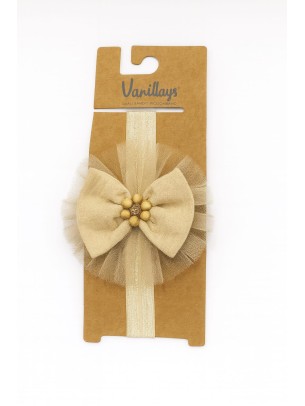 Βρεφική Κορδέλα σε Μπεζ Χρώμα