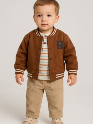 Βρεφικό Σετ 3Τμχ Για Αγόρι 6-24 Μηνών Καφέ