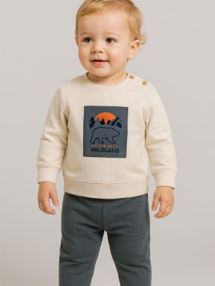 Βρεφικό Σετ Φόρμα Για Αγόρι 9-24 Μηνών Ανθρακί