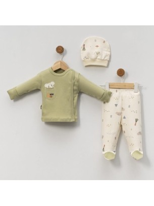 Σετ Νεογέννητο 5Τμχ Για Αγόρι  0-3 Μηνών Πράσινο