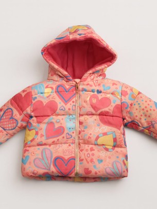 Bρεφικό Μπουφάν Για Κορίτσι 1-4 Χρονών Ροζ