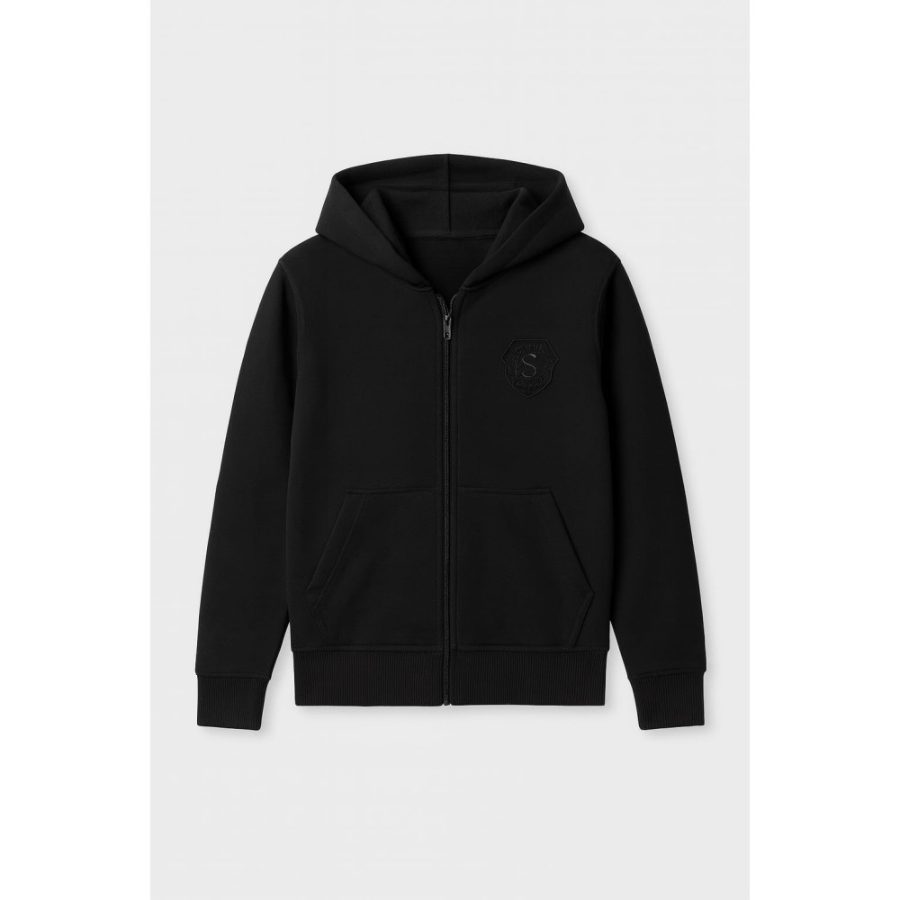 Παιδική Ζακέτα Φούτερ Για Αγόρι 6-9 Χρονών Μαύρο